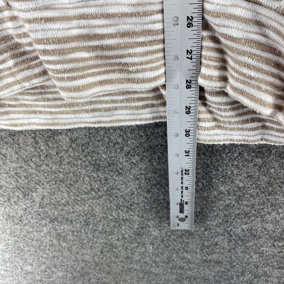 Old Navy T-Shirt Women XL Gray Striped V-Neck Long Sleeve Pullover Breathable - Picture 5 of 6